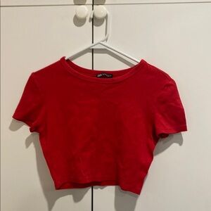 Zara Red Women's Crop Top